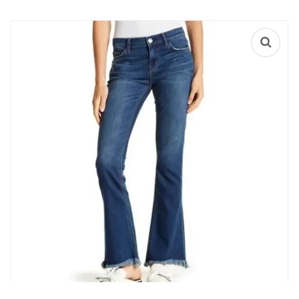 Current/Elliott The Flip Flop Flare Raw Hem Womens Jeans Size 24 NWT
